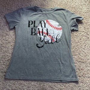 Women's Play Ball Y'all Shirt